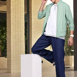 PRINTCULTR Solid Men Wind Cheater image 1