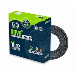 Novawires 6 Sqmm Single Core Black FRLS PVC Copper Cable, NVWRS0600BK, Length: 90 m-picture-34