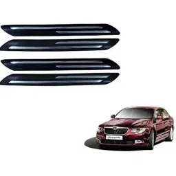 Kozdiko 4 Pcs Double Chrome Bumper Protector Black Set for Skoda Superb-picture-26