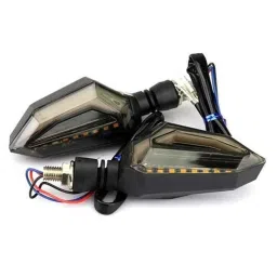 JBRIDERZ 4 Pcs D Type Style White Blue LED Indicator Set for TVS Victor GLX image 4