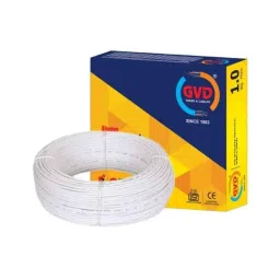 GVD 1.5 Sqmm White 3 Core FR PVC Flexible Stranded Insulated Copper Wire for Home, Domestic &a; Industrial Use, Length: 10 m image 2