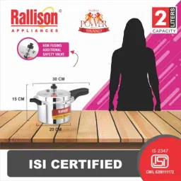 Rallison Deluxe 2L Aluminium Pressure Cooker, RS043 image 4