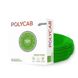 Polycab Maxima Plus 1 Sqmm Green Single Core Eco Friendly Greenwire FR PVC Copper Insulated Cable, Length: 90 m-picture-37
