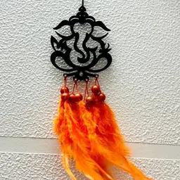 tirtha creations Ganpati Bappa Acrylic Dream Catcher for Car Home Decor Spiritual Hanging Decorative Showpiece - 20 cm image 3