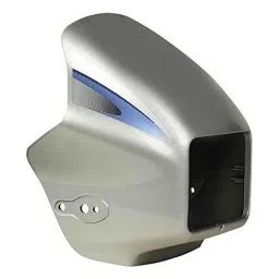 Krayons ABS Silver &a; Blue Heavy Duty Front Visor for Hero Splendor Plus, AB-122 image 2