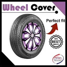 Auto Pearl 4 Pcs 14 inch ABS Black &a; Violet Car Wheel Cover Set for Ford Fiesta Classic image 2