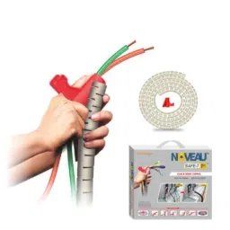 Noveau Safe-T-1ST 22mm 1.5mm Virgin HDPE Ivory Cable Zipper with Colour Box, NSFZ22IY1105 (Pack of 2)-picture-23