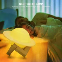 Gesto Rechargeable Saturn Moon Night Lamp with 16 Colours LED image 2