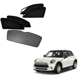Kozdiko 5 Pcs Black Car Side Window Curtains Zipper with Dicky Magnetic Sunshade Set for Mini Cooper-picture-33