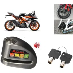 Auto Pearl Steel Black Anti-Theft Alarm Disc Brake Lock for RC 390, Lock_473-picture-27