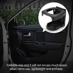 Kozdiko Plastic Black Foldable Car Drink Holder for Mercedes Benz E-Class Cabriolet (Pack of 2) image 4