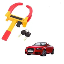 Kozdiko Steel Yellow &a; Red Anti-Theft Heavy Duty Car Wheel Tyre Lock Clamp for Audi A3 Cabriolet-picture-46