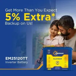 Eastman Platinum 250Ah 12V Tall Tubular Battery with 120 Months Warranty, EM25120TT image 3