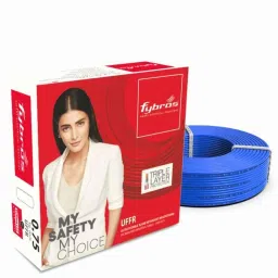 Fybros 0.75 Sqmm 90m Blue Single Core UFFR PVC Insulated Industrial Cable, FWC1167-picture-33