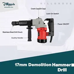Hillgrove 1200W Demolition Hammer Concrete Breaker with 2 Bits &a; 8 inch Plier, HGCM1392 image 2