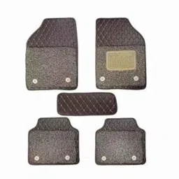 Auto Beast 5 Pcs Faux Leather Coffee Universal Premium 7D Luxury Non Slip Car Floor Mat Set for City Ivtec-picture-24