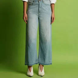 globus Women Relaxed Fit Mid Rise Light Blue Jeans-picture-13