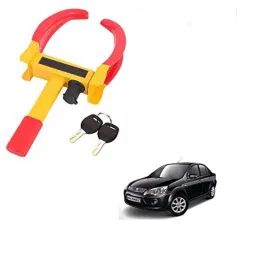 Kozdiko Steel Yellow &a; Red Anti-Theft Heavy Duty Car Wheel Tyre Lock Clamp for Ford Fiesta Classic-picture-16