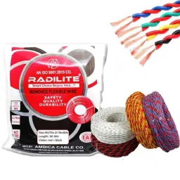 RADILITE 40/76 Two Core PVC Insulated Twisted Copper Flexible Wire, Length: 90 m-picture-25