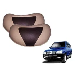 Kozdiko 2 Pcs Brown &a; Beige Neck Rest Set for All Cars, koz_38942-picture-40