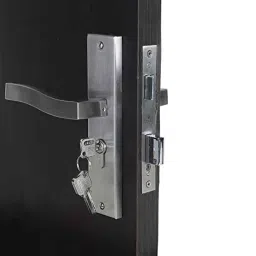 Handle Waala Viva-CYS 8 inch 60mm Stainless Steel Silver Cylindrical Plate One Side Key Mortise Door Lock Set-image-48