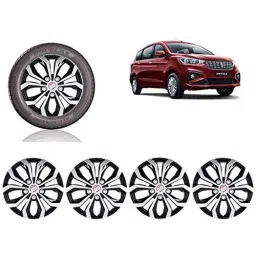 Auto Pearl 4 Pcs 15 inch Black ABS Press Type Hubcap Wheel Cover Set with Retention Ring for Maruti Suzuki Ertiga2018-picture-44