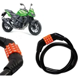 Auto Pearl Black &a; Orange 4 Digit Anti-Theft Combination Number Lock for Z750-picture-14