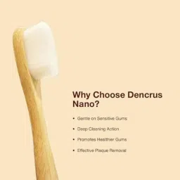 Dencrus Nano Bamboo Brown Ultra Soft Bristles Toothbrush for Sensitive Gums &a; Teeth, DENNANOT1 image 3
