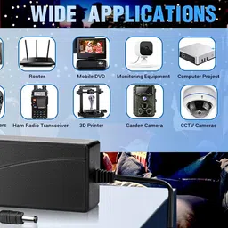 GITRU DC 12V 3A Power Adapter, 220V AC to DC 12V 3A 36W Power Supply 36 W Adapter image 4