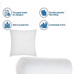 gtx Microfibre Bolster Pack of 5 Solid Combo Of 3 Cushion & 2 image 4
