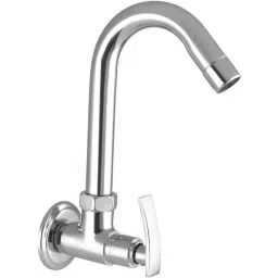 Levers Flora Brass Silver Chrome Finish Wall Mounted Kitchen Sink Tap-picture-31