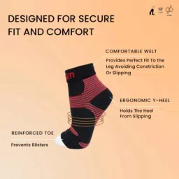 Sorgen Open Toe Ankle Compression Sleeve, SSDY0013, Size: L image 2