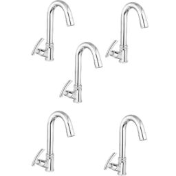 IRIS C-2 Brass Chrome Finish Swan Neck Pillar Tap (Pack of 5)-picture-35