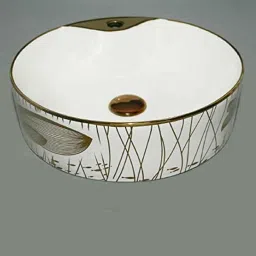 Uken Table Top Ceramic Wash Basin, Table Top Ceramic Wash Basin For Bathroom, Table Top Wash Basin For Living Room, Wash Basin, White (2)-picture-35