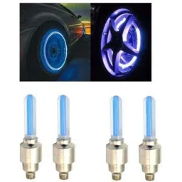 Kozdiko 4 Pcs Blue Car Tyre LED Light Set with Motion Sensor for Tata Sumo Grande, koz_11823 image 2
