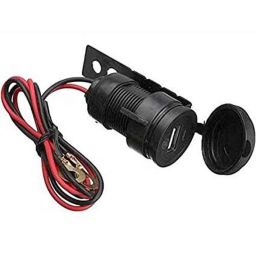 AOW Motorcycle Bike Mobile Phone USB Charger Power Adapter 12v Waterproof Compact Design for Honda Dream Neo (Black)-picture-22