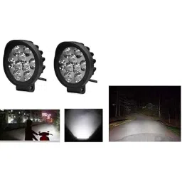 AOW LED Small Round Auxiliary Bike Fog Lamp Light Assembly White (Set of 2) with Switch for Yamaha FZ16-picture-44