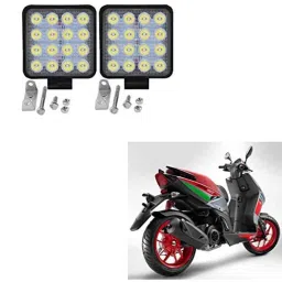 Kozdiko 2 Pcs 48W White Square LED Scooty Beam Light Set For Aprilia SR 150 Race-picture-27