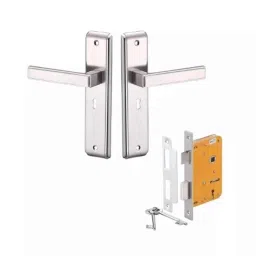 Dorset Kaira HLKAISC(KY) 8 inch Silver Chrome Finish Zinc Mortise Door Lock Set with (Pack of 3)-image-64