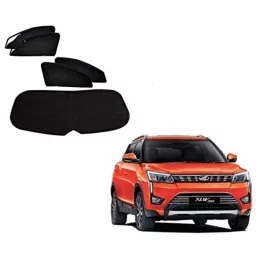 Kozdiko 7 Pcs Polyester Magnetic Zipper Car Sunshade Set with Dicky Curtain for Mahindra XUV300 &a; XUV 400-picture-12