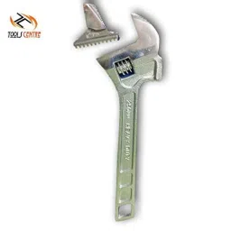 Krost 3 In 1 Multi Purpose 10 inch Adjustable Wrench Cum Forged Hammer Cum Pipe Wrench All In One Combo - Silver image 2