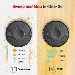 Milagrow BlackCat 23 Pro 2700Pa 2-in-1 Robotic Vacuum Cleaner with Mopping &a; Strongest Suction Power image 3