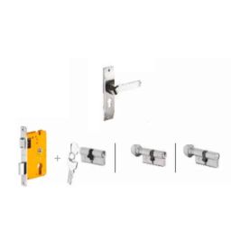 Dorset Hale HL HALE 190mm Zinc SC Finish Lock Set with KY Mortise Lever Lock-picture-44