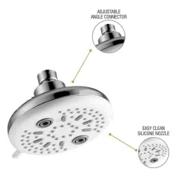 ZAP Ultra SH 1076 4 inch ABS Stainless Steel Chrome Finish 4 Functions Overhead Shower with 9 inch Arm image 4
