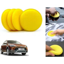 Auto Pearl Polyurethane Beige Washing &a; Waxing Polish Foam Sponge for I20 Active (Pack of 4)-picture-31