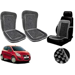 Auto Pearl PU, Velvet &a; Wooden Beads Grey Rectangular Seat Cushion for Maruti Suzuki Ritz Type-1 (Pack of 2 )-picture-20