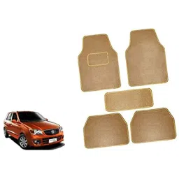Auto Pearl 5 Pcs Polyester Beige Car Floor Carpet Set for Maruti Suzuki Alto K10 Old 2010-2013-picture-26