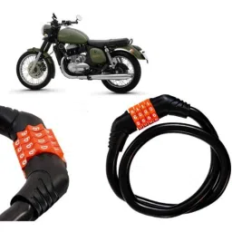 Auto Pearl Black &a; Orange 4 Digit Anti-Theft Combination Number Lock for Forty Two-picture-22