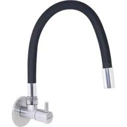 Logger Brass Polished Sink Cock with Swivel Spout Kitchen Mixer Faucet-picture-31