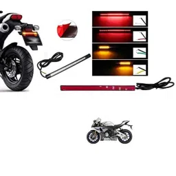 Kozdiko 48 SMD Bike Red Flexible LED Strip Tail Brake Light with Yellow Turn Indicator Light for Yamaha YZF Rim-picture-39